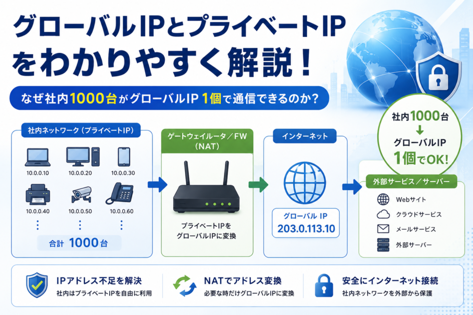プライベートIPとグローバルIPの違い